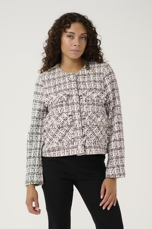 Coca Bouclé Jacket - Black / White Check