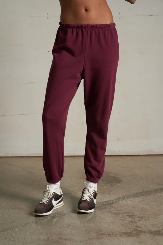 Johnny French Terry Easy Sweatpant - Dark Burgundy