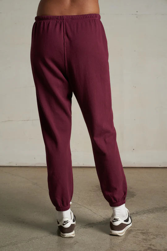 Johnny French Terry Easy Sweatpant - Dark Burgundy