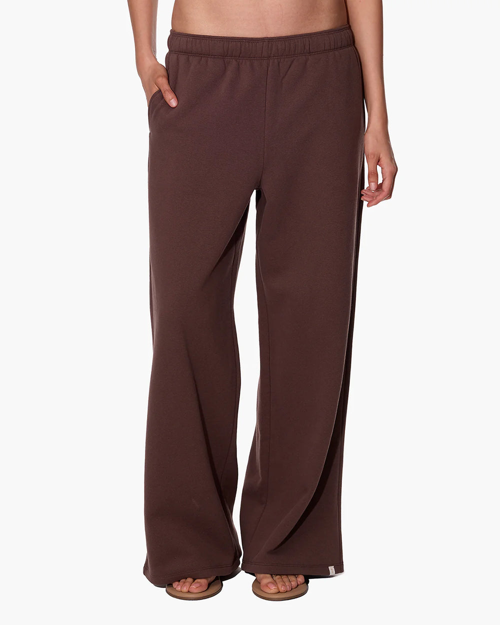 CloudSoft Wide Leg Jogger - Dark Chocolate
