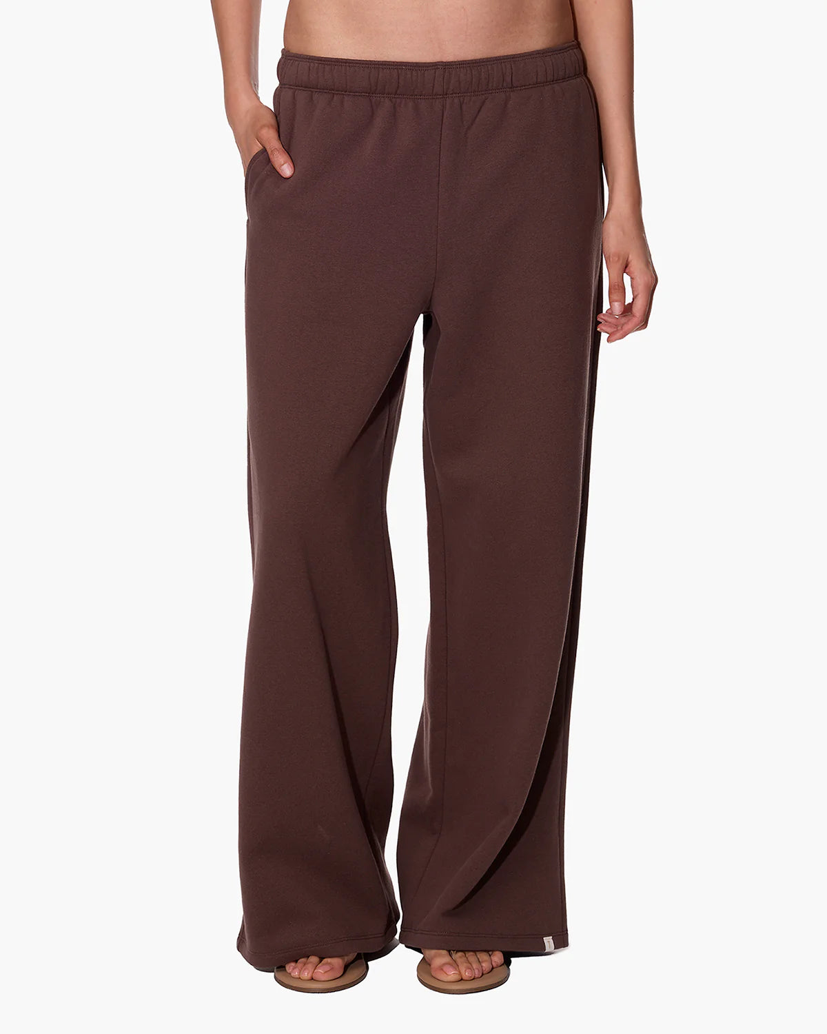 CloudSoft Wide Leg Jogger - Dark Chocolate