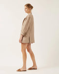 Delia Linen Jacket - Taupe