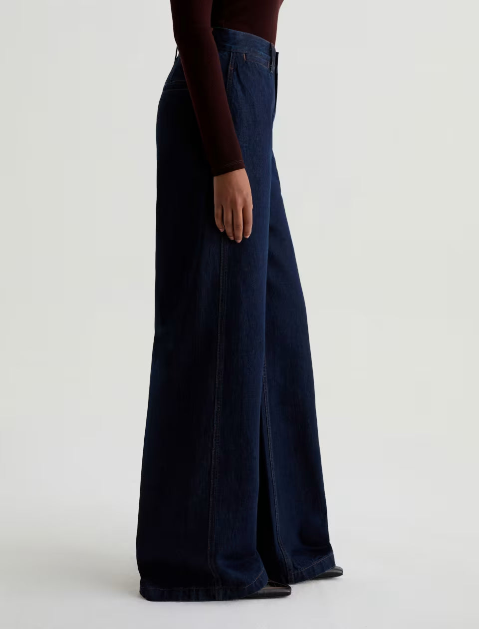 Deven Selvage Trouser High-Rise Wide Leg - Access