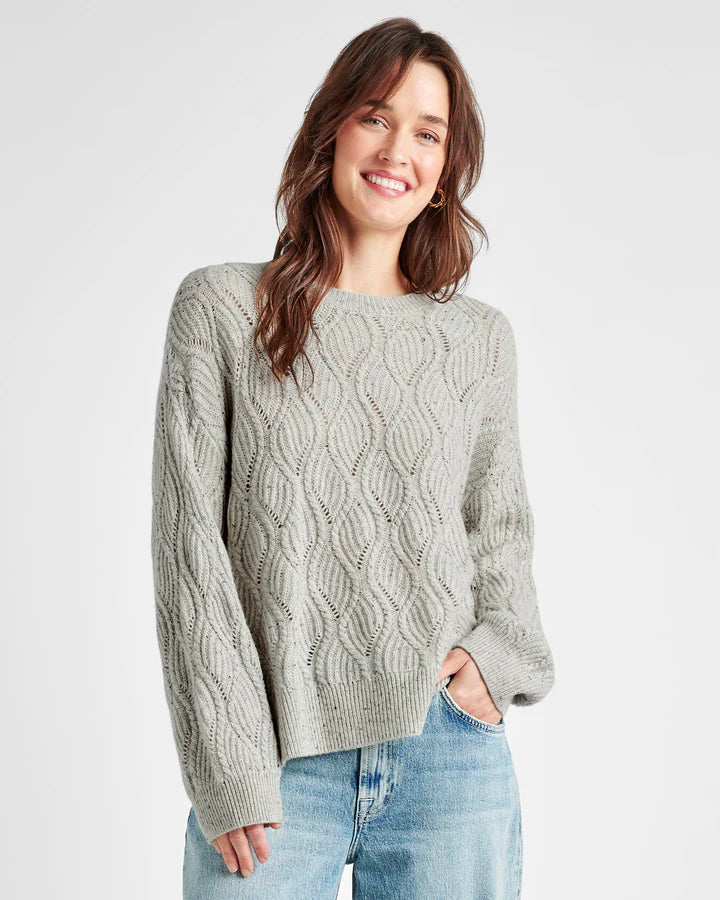 Diana Cashmere Sweater - Heather Grey Marl