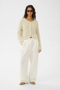 Diaz Cardigan - Turtledove/White