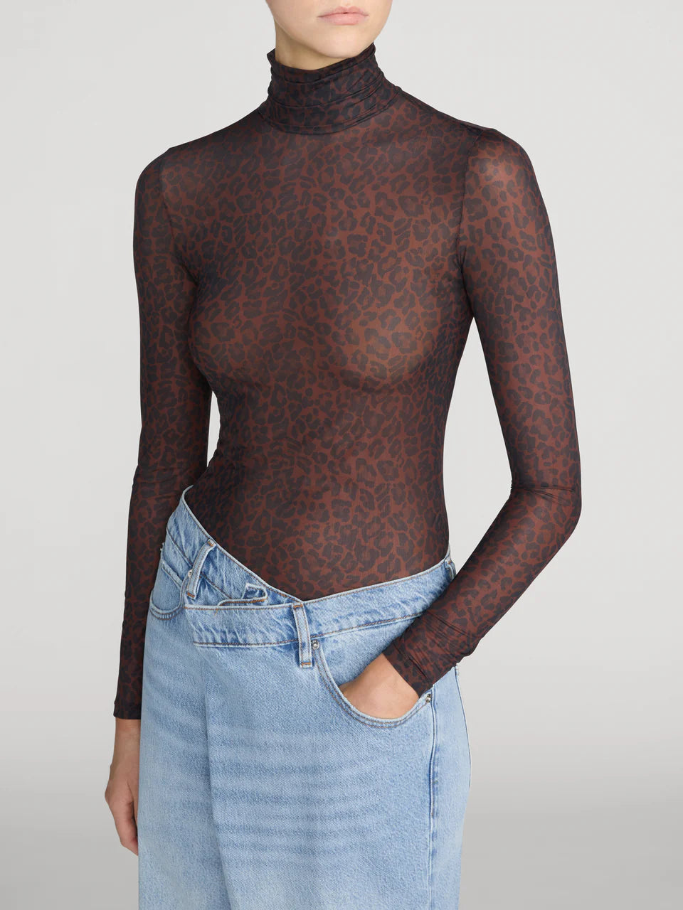 The Hosiery Top - Dark Leopard Multi