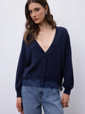 Dotty Cashmere Cardigan - Navy