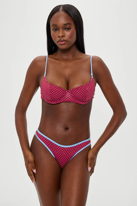 Dove Polka Dot Bikini Bottom - Tuscany