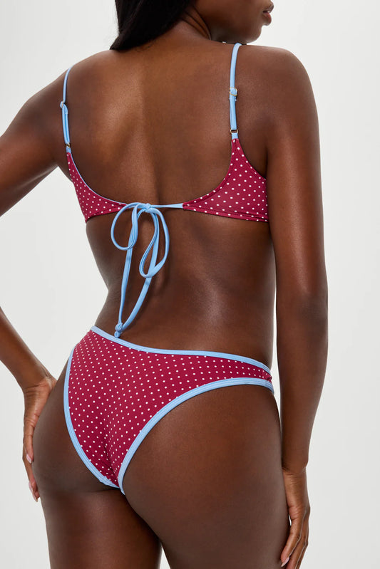 Dove Polka Dot Bikini Bottom - Tuscany