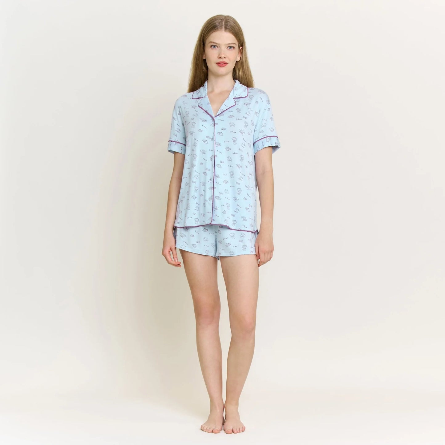 All American Shortie PJ Set - Dreamy Brunch