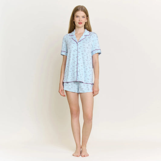 All American Shortie PJ Set - Dreamy Brunch