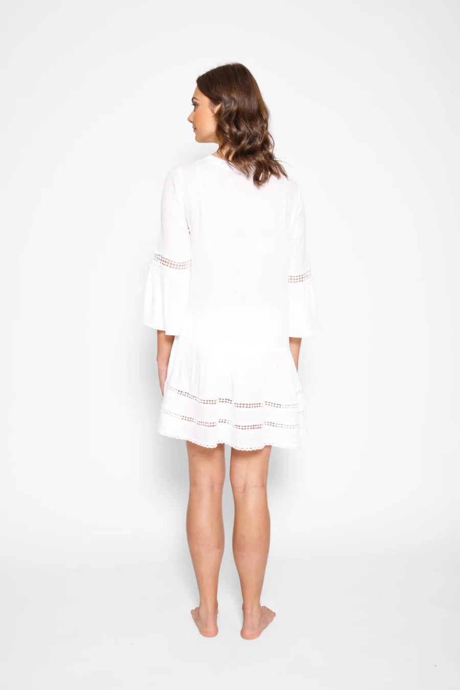 Miami Luxe Drop Waist Dress - White