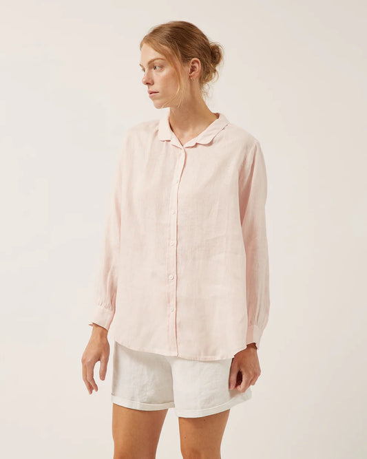 Ellerie Linen Shirt - Rose Water