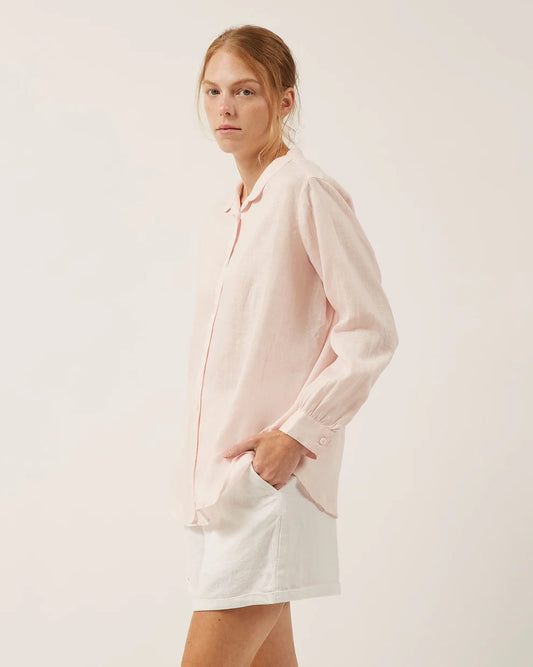 Ellerie Linen Shirt - Rose Water