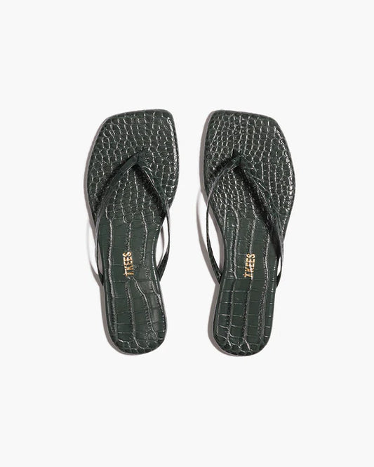 Square Toe Lily Croc - Emerald