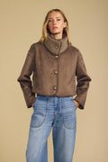 Esme Faux Sherpa Reversible Jacket - Faded Coco