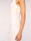 Esme Denim Dress Midi - White