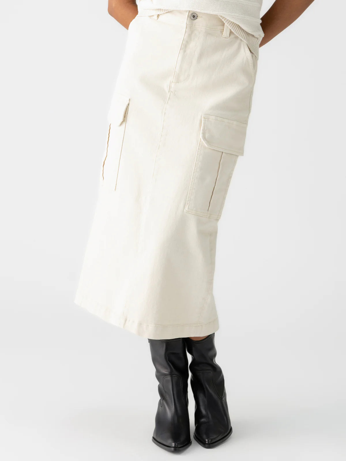 Essential Cargo Standard Rise Skirt - French Vanilla