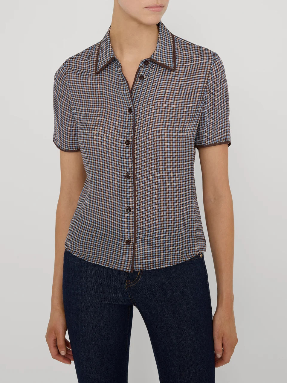 The Essential Top - Chestnut Multi Plaid