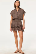 Evie Dress - Brown Paisley