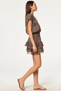 Evie Dress - Brown Paisley