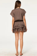 Evie Dress - Brown Paisley