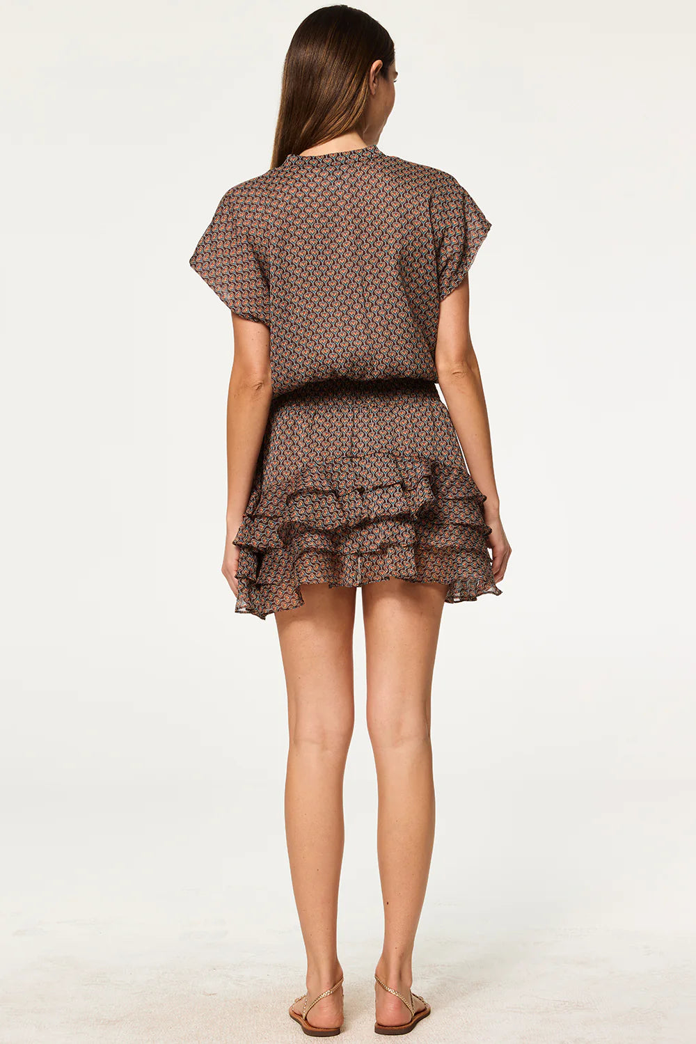 Evie Dress - Brown Paisley