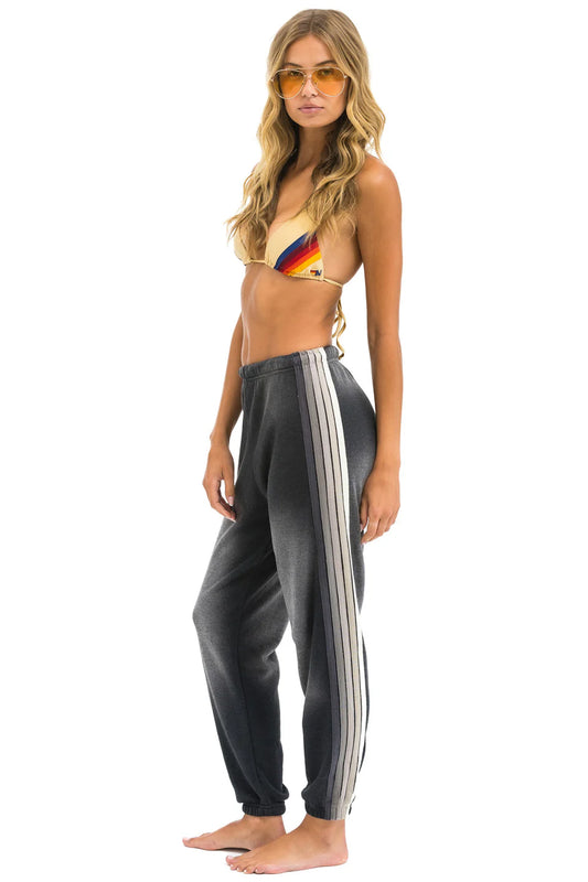 5 Stripe Sweatpants - Faded Smoke