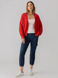 Falling For Fall Cardi - Cherry Red