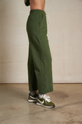 Fallon Fleece Barrel Sweatpant - Fern Green