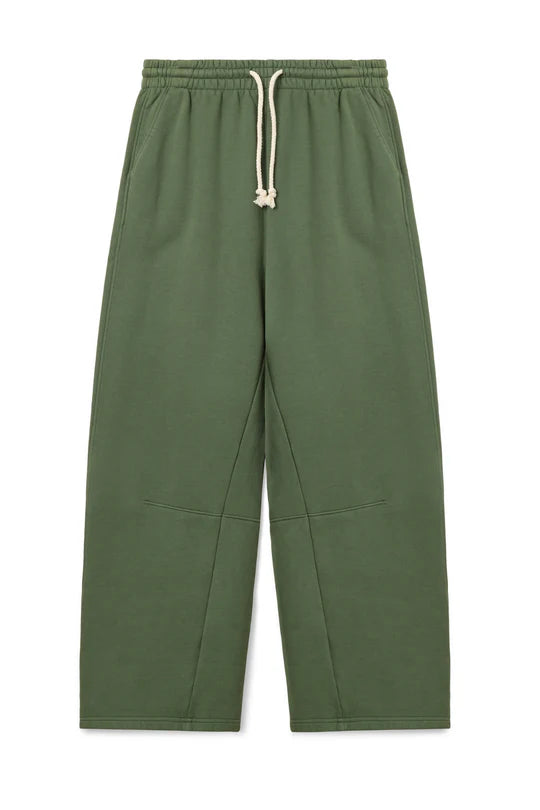 Fallon Fleece Barrel Sweatpant - Fern Green