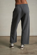 Fallon Fleece Barrel Leg Sweatpant - Charcoal