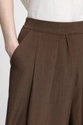 Fava Trousers - Slate Black Melange / Brown