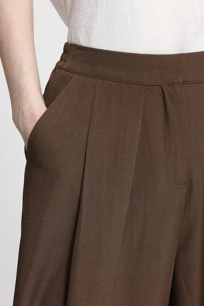 Fava Trousers - Slate Black Melange / Brown
