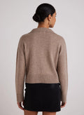 Wool and Cashmere Blend Collared Sweater - Heather Fawn