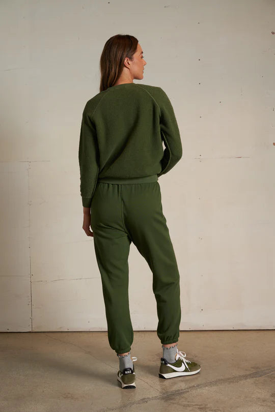 The Ziggy Inside Out Fleece Sweatshirt - Fern Green