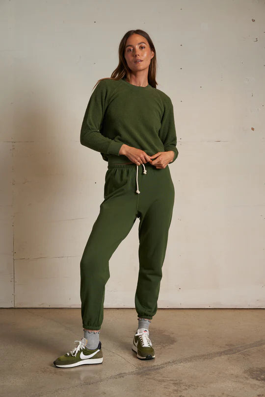 The Ziggy Inside Out Fleece Sweatshirt - Fern Green