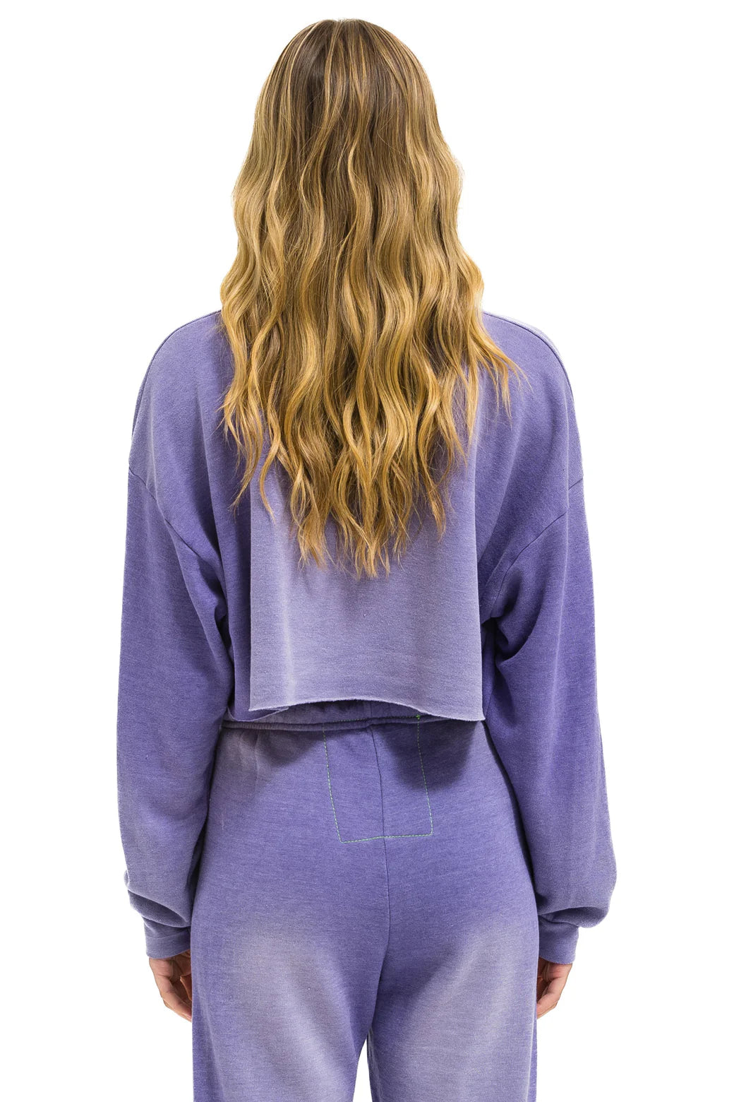 Vintage Logo Cropped Crew Sweatshirt Relaxed - Faded Grape