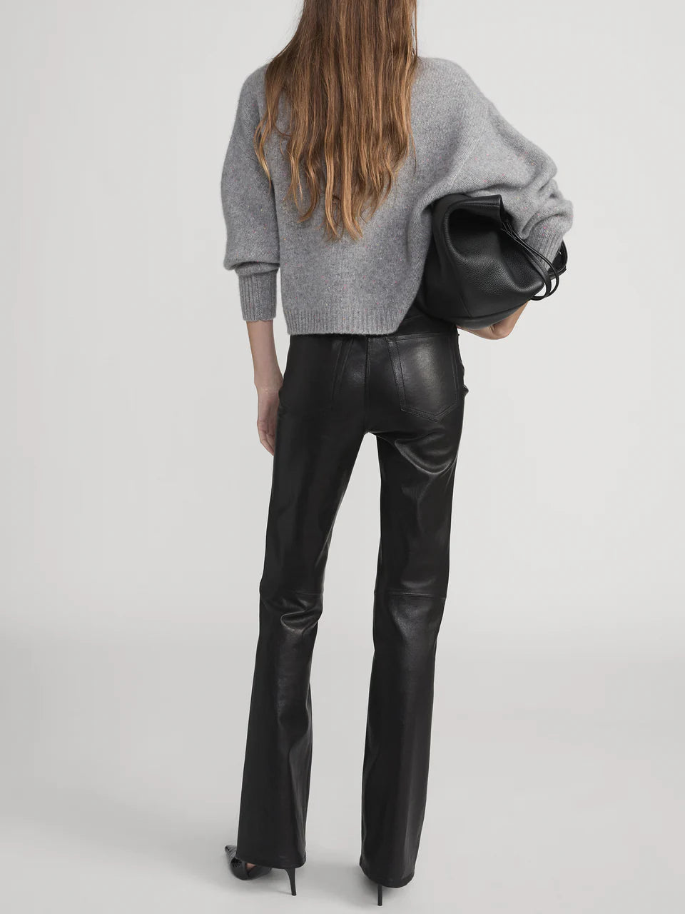 The Cashmere Fleck Cardi - Silver