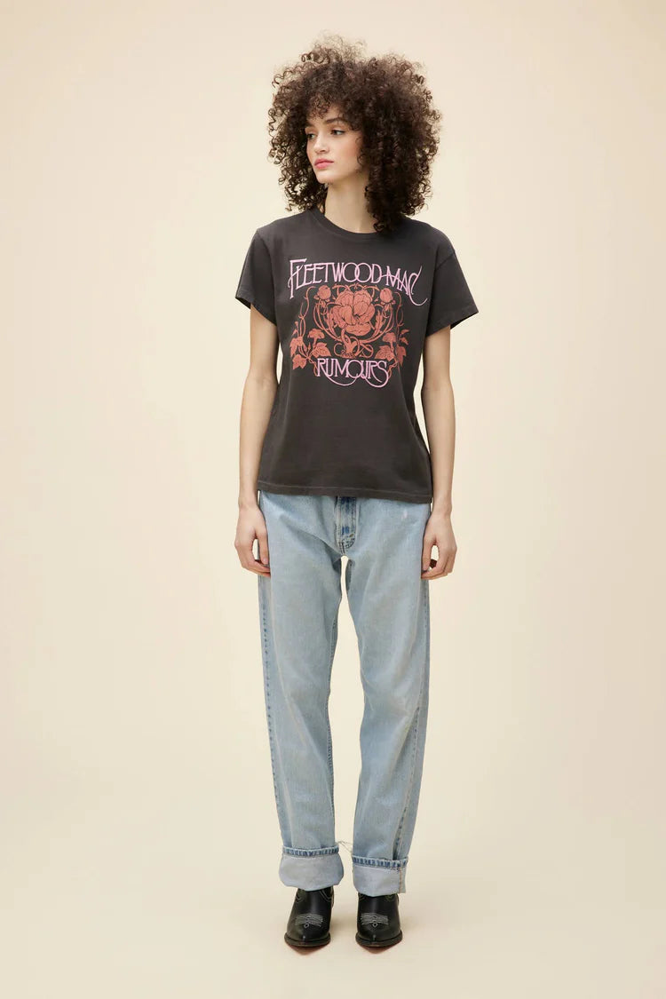 Fleetwood Mac Floral Tour Tee - Washed Black