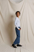 Flora Sweater Rib Crew Neck Long Sleeve - Heather Grey