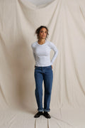 Flora Sweater Rib Crew Neck Long Sleeve - Heather Grey