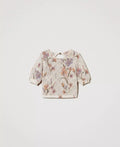 Mesh Jumper with Floral Print - Multicolour/Mother of Pearl Iris Print