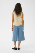 Flores Top - Turtledove/White