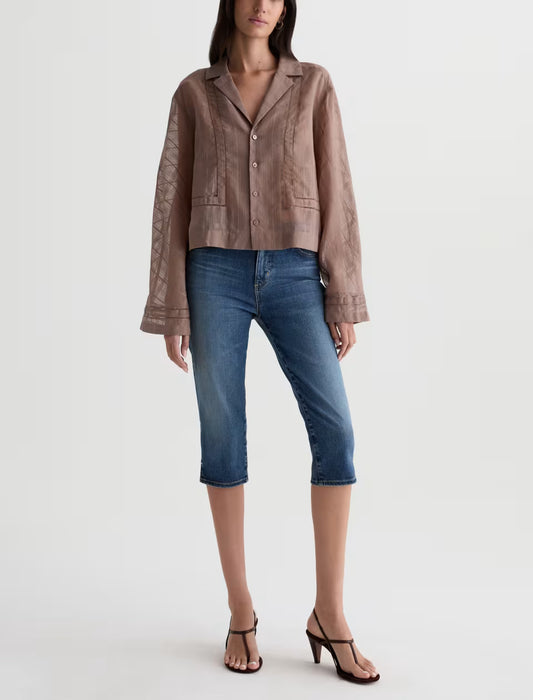 Maisie Jean Mid-Rise Capri - Foxy