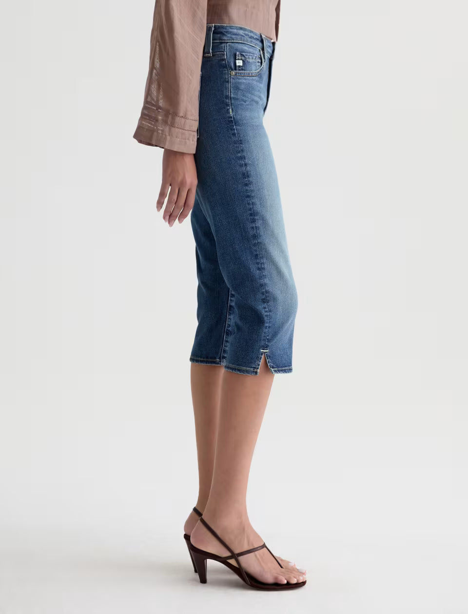 Maisie Jean Mid-Rise Capri - Foxy