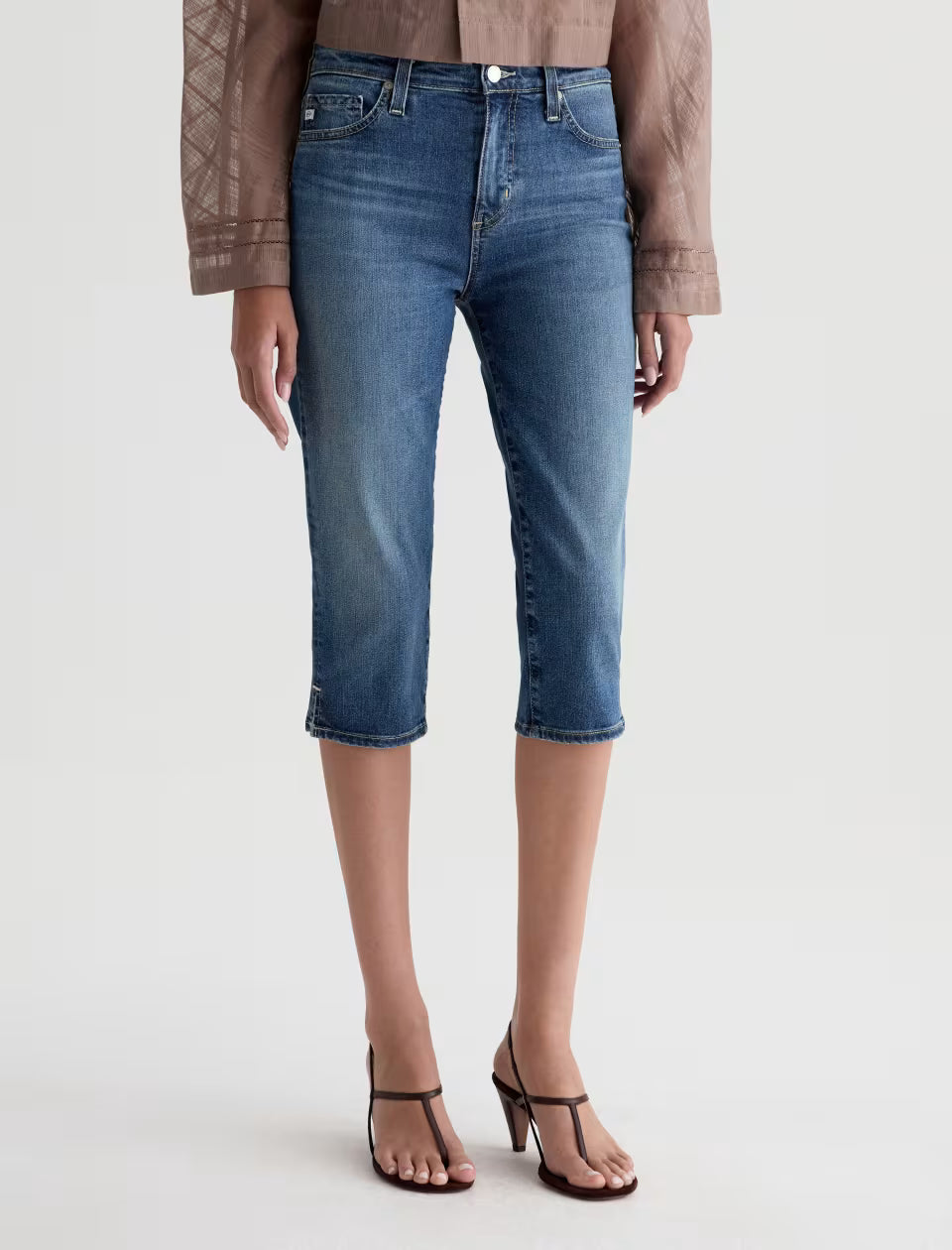 Maisie Jean Mid-Rise Capri - Foxy