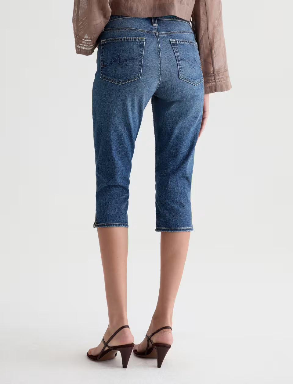 Maisie Jean Mid-Rise Capri - Foxy