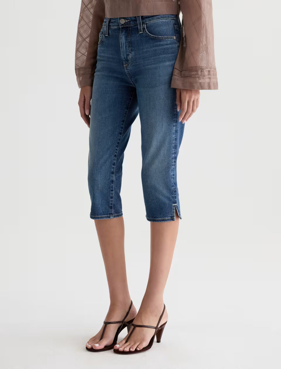 Maisie Jean Mid-Rise Capri - Foxy