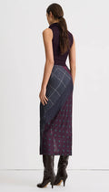 Front Ruffle Skirt - Slate Patchwork